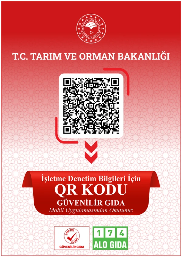T.C. Tarım ve Orman Bakanlığı Güvenilir Gıda İşletme Karekodumuz